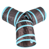 Foldable 3 Way Pet Cat Tunnel