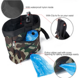 Treat Bag with Poop Bag Dispenser - Camouflage Green