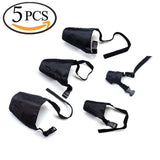 Dog Muzzles Pack 5 - Adjustable Small, Medium, Large, XL, XXL - Black