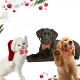 Christmas Dog And Cat Bow Tie Collar