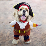 Pet Dog Cat Pirate Costume With Skull And Crossbones Hat