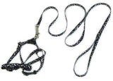 Small Dog Harness And Lead Set (Black and White)