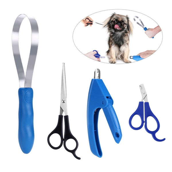 Stainless Steel 4pcs Pet Grooming Kit at Store Paws