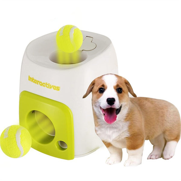 Automatic Dog Ball Treat Dispenser - Interactive Reward Machine for Small Animals (Ball Included)