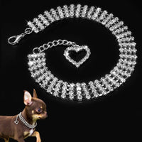 Adjustable Rhinestone/ Diamante Pet Collar Necklace